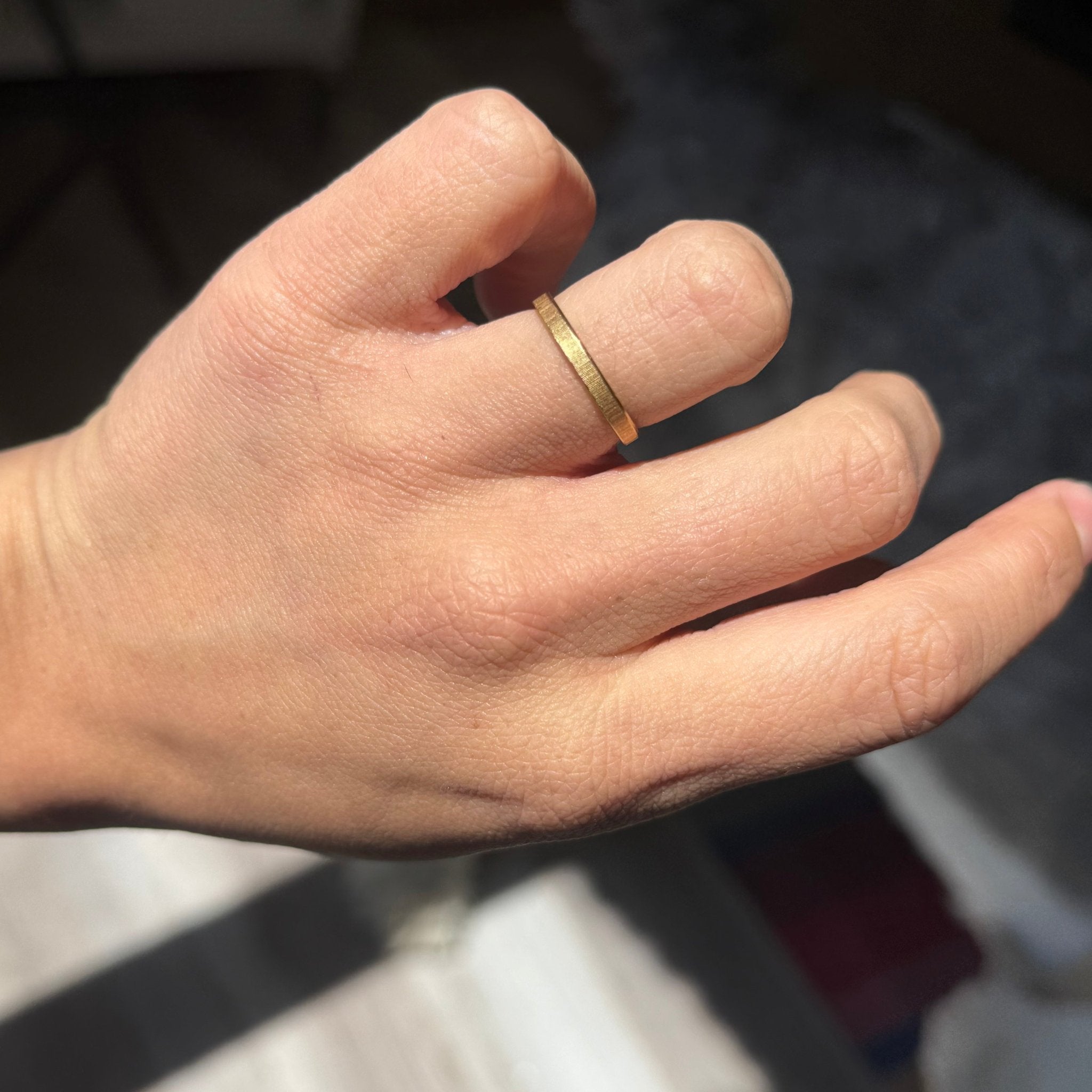 Vintage Slim Etched Stacker Band