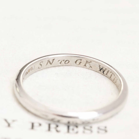 Vintage Slim Platinum Band by Tiffany & Co.