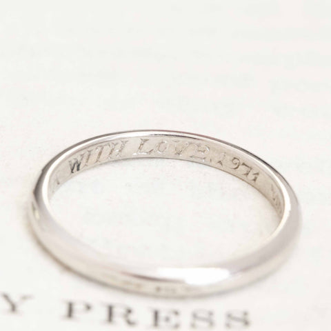 Vintage Slim Platinum Band by Tiffany & Co.