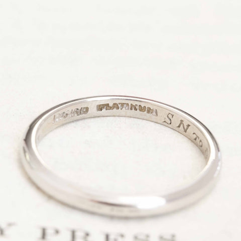 Vintage Slim Platinum Band by Tiffany & Co.