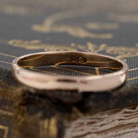 Vintage slim 14kt rose gold band, 2.5mm – alternate view 2