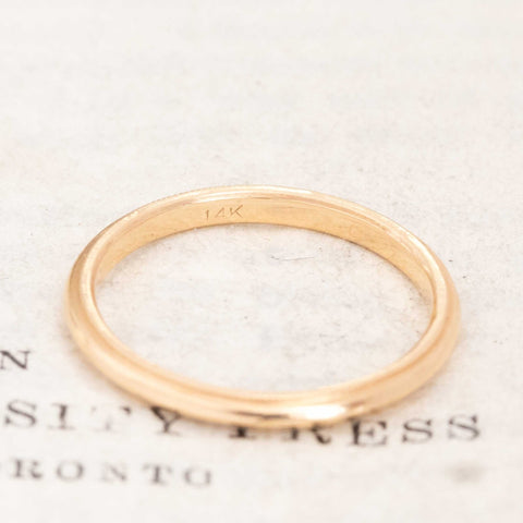 Vintage Slim Wedding Band, with Milgrain