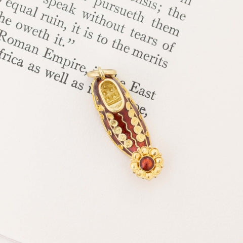 Vintage Slipper Enamel Pendant/Charm