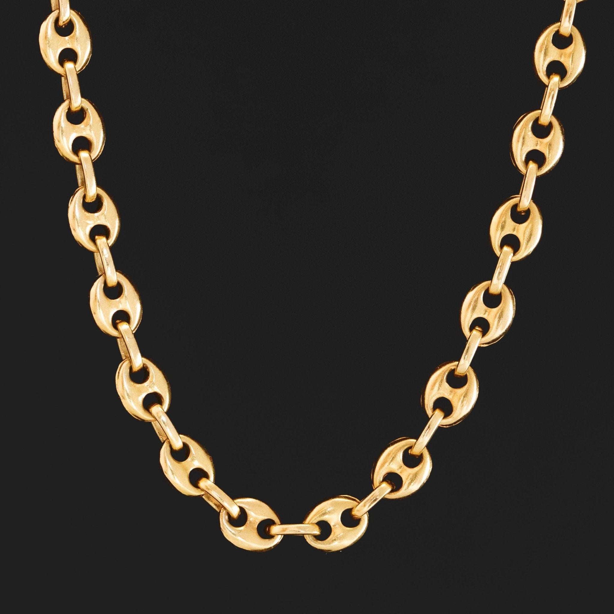 Vintage Solid Mariner Link Chain, Italian