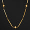 Vintage Sphere & Bar Link Long Chain Necklace