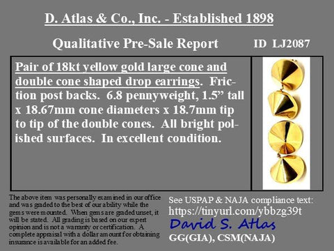 Vintage Spherical Double Drop Earrings