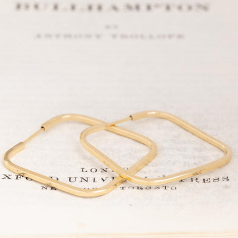 Vintage Square Hoop Earrings