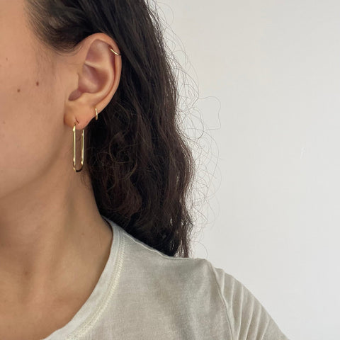 Vintage Square Hoop Earrings