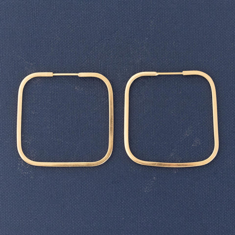 Vintage Square Hoop Earrings