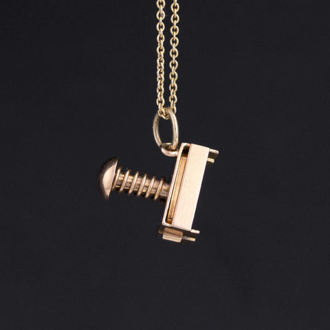 Vintage Stamp Gold Charm
