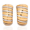 Vintage Steel & Gold Tubogas Clip-On Earrings, by Bvlgari