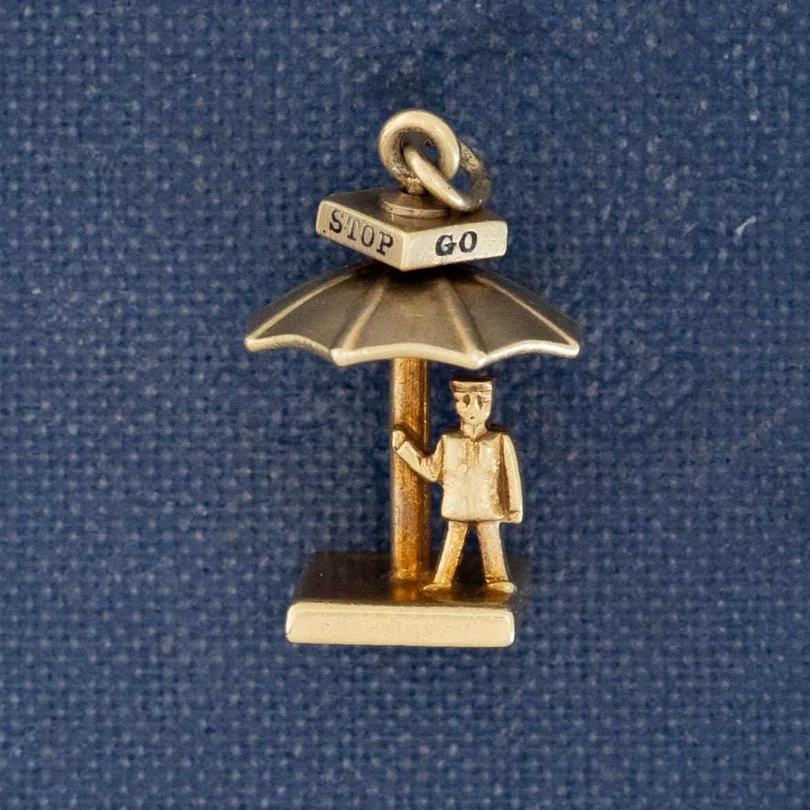 Vintage Stop & Go Crossing Guard Charm