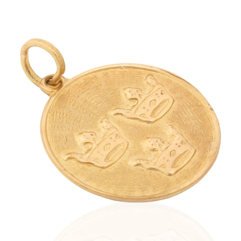 Vintage Swedish three crowns SVERIGE charm in 14kt yellow gold – alternate view 3