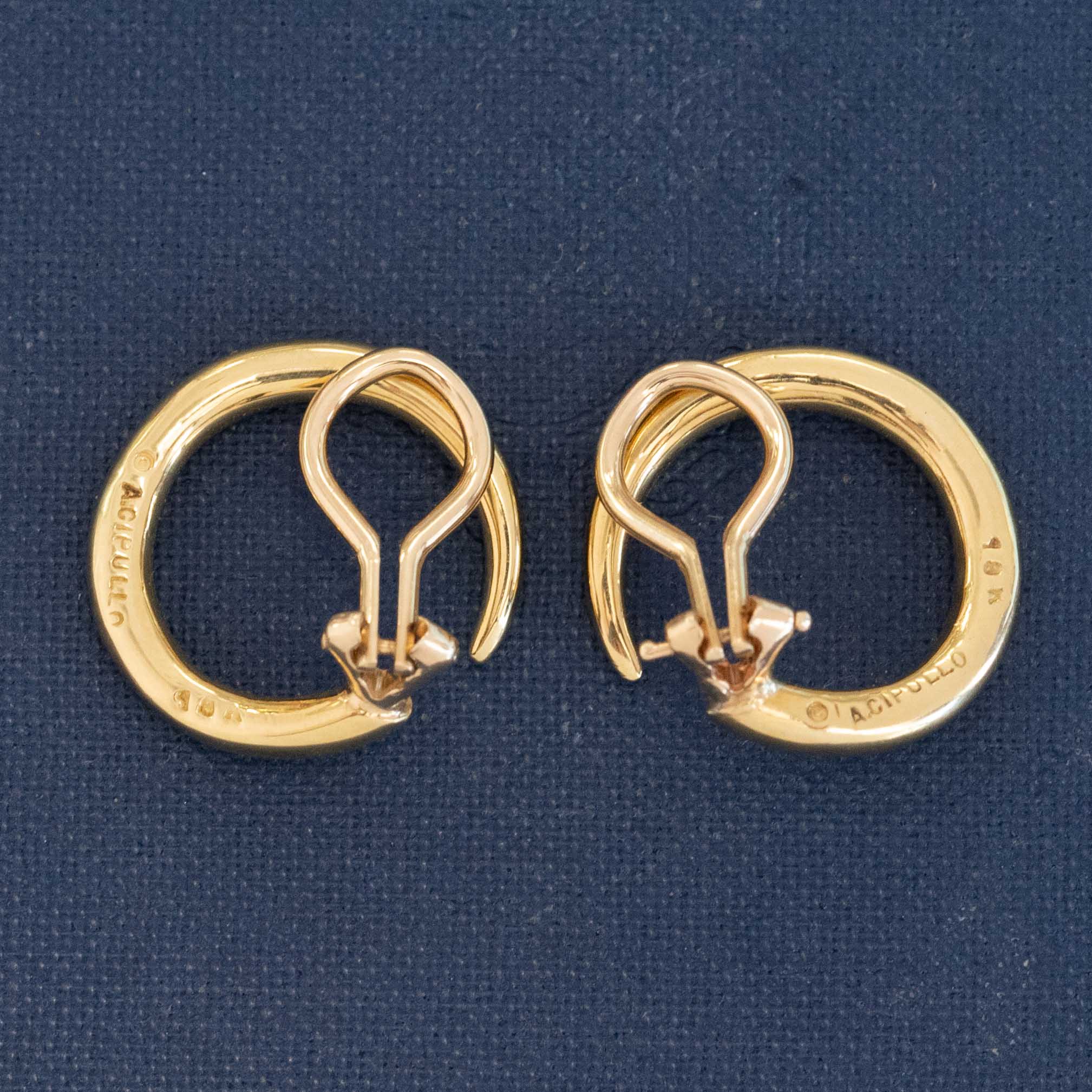 Vintage Aldo Cipullo statement earrings in yellow gold