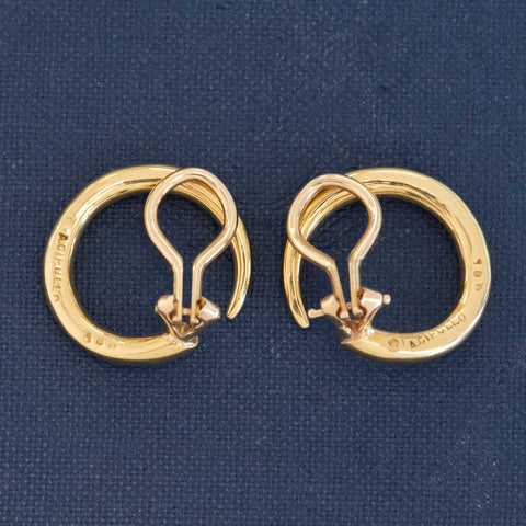 Vintage Aldo Cipullo statement earrings in yellow gold