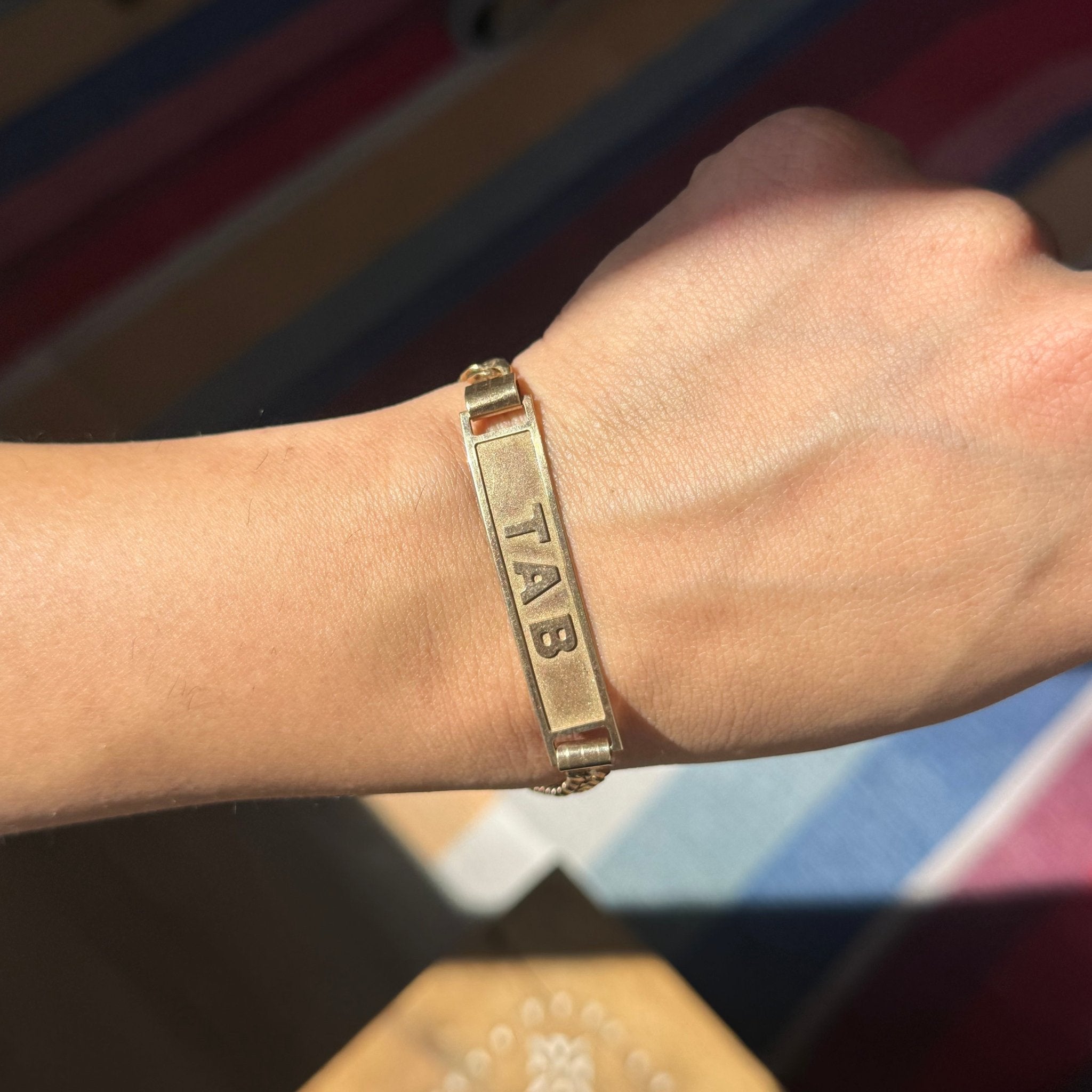 Vintage TAB Gold ID Bracelet