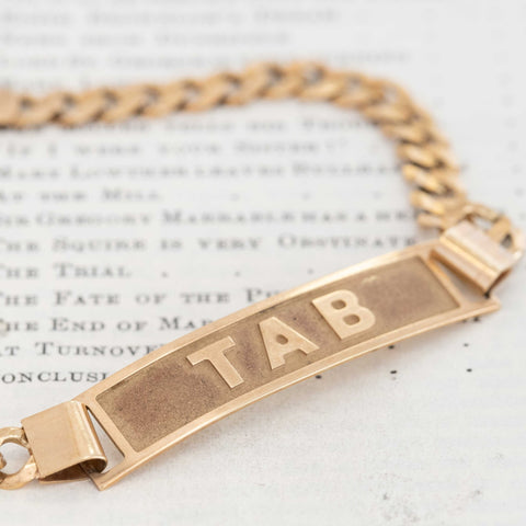 Vintage TAB Gold ID Bracelet
