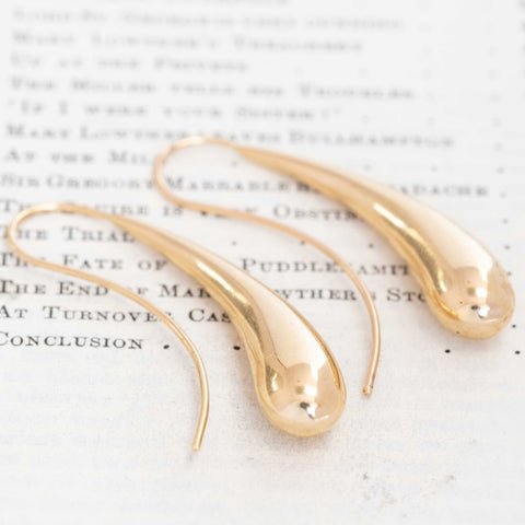 Vintage Teardrop Earrings, Italian