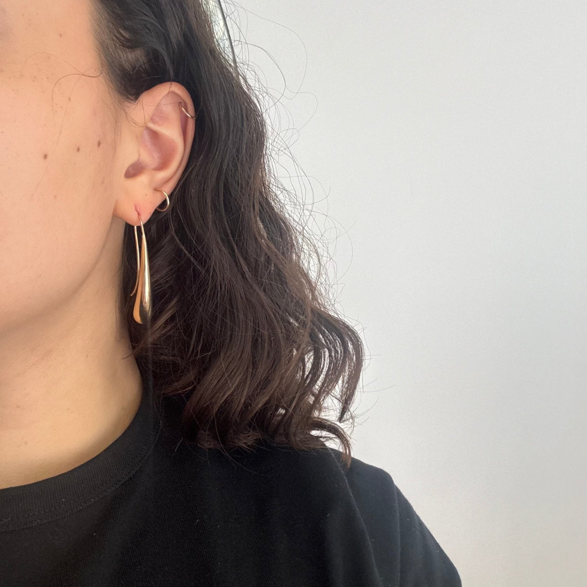 Vintage Teardrop Earrings, Italian