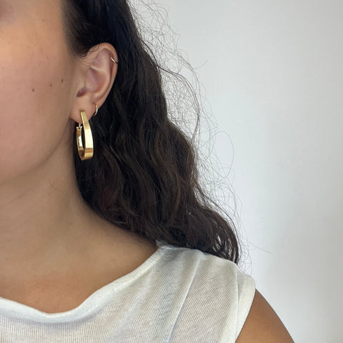 Vintage Teardrop Hoop Earrings, Spanish