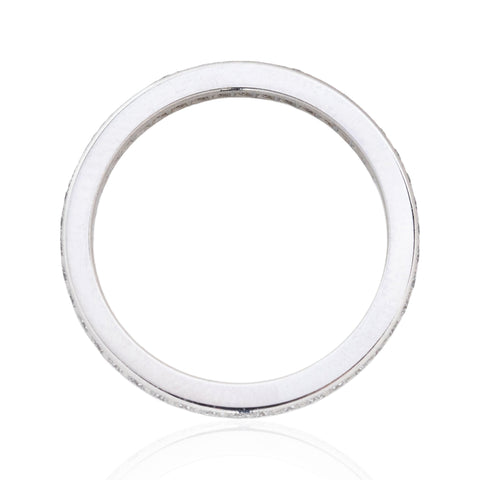 Vintage Tiffany & Co. round brilliant diamond eternity band with milgrain, .55ctw, platinum – alternate view 6