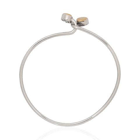 Vintage Tiffany & Co. silver and 18K gold double heart bangle bracelet – alternate view 6