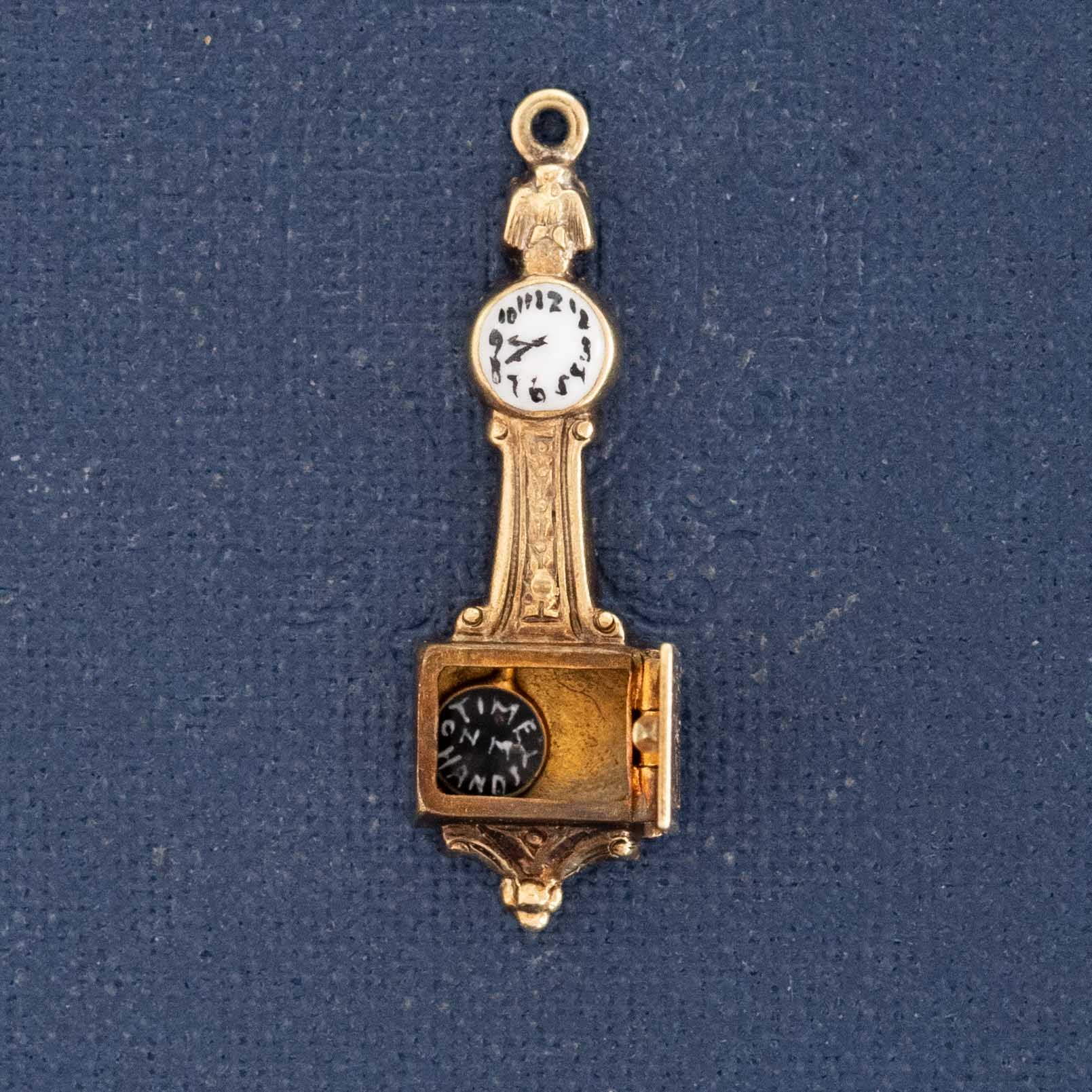 Vintage "Time On My Hands" Clock Charm