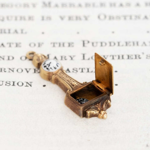 Vintage "Time On My Hands" Clock Charm