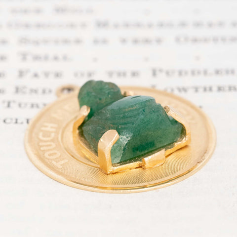 Vintage Touch Me For Good Luck Buddha Charm