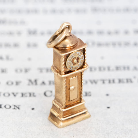 Vintage Tower Clock Charm