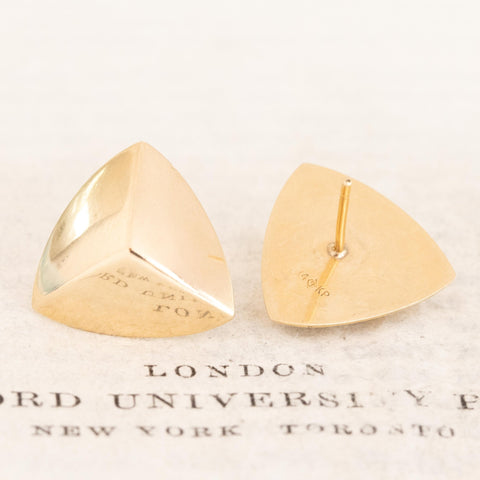 Vintage Triangle Dome Earrings