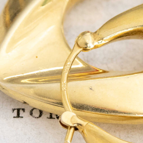 Vintage Triangle Drop Hoop Earrings