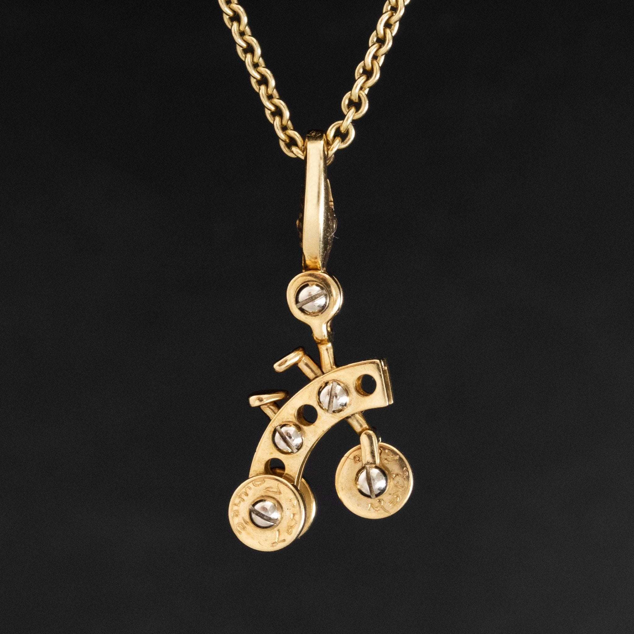 Vintage Tricycle Charm Necklace, by Cartier