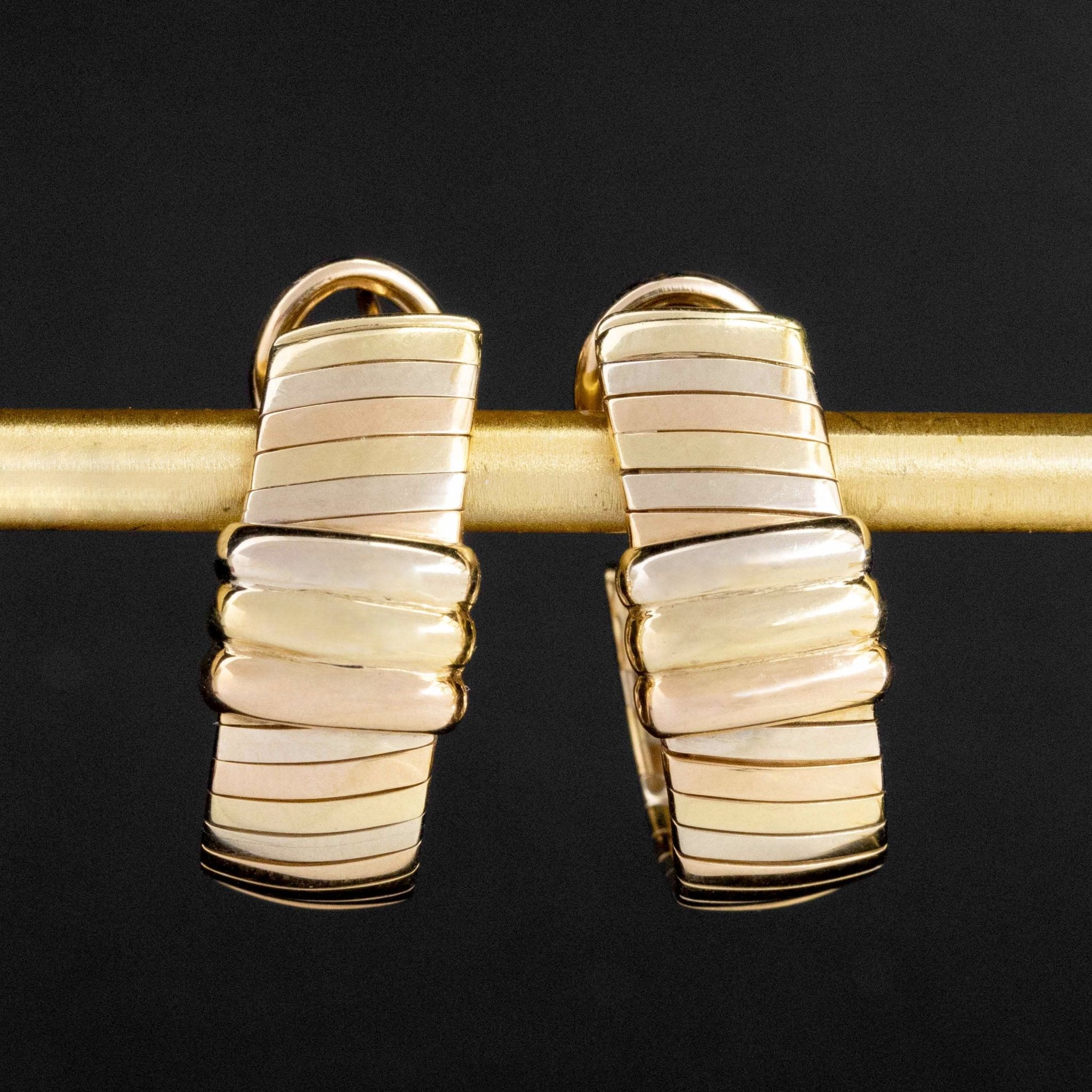 Vintage Trinity Hoop Earrings, by Cartier