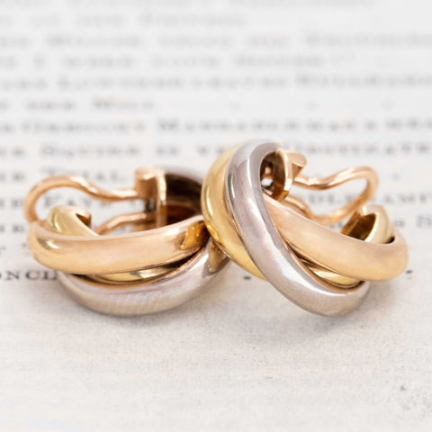 Vintage Trinity Hoops, by Cartier