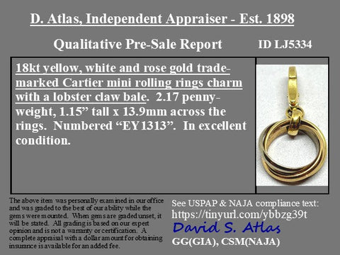 Vintage Trinity Ring Charm, by Cartier