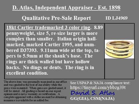 Vintage Triple Row Band, by Cartier