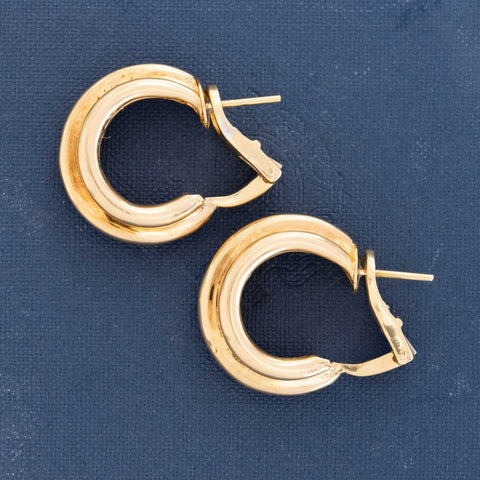 Vintage Triple Row Hoop Earrings, by Van Cleef & Arpels