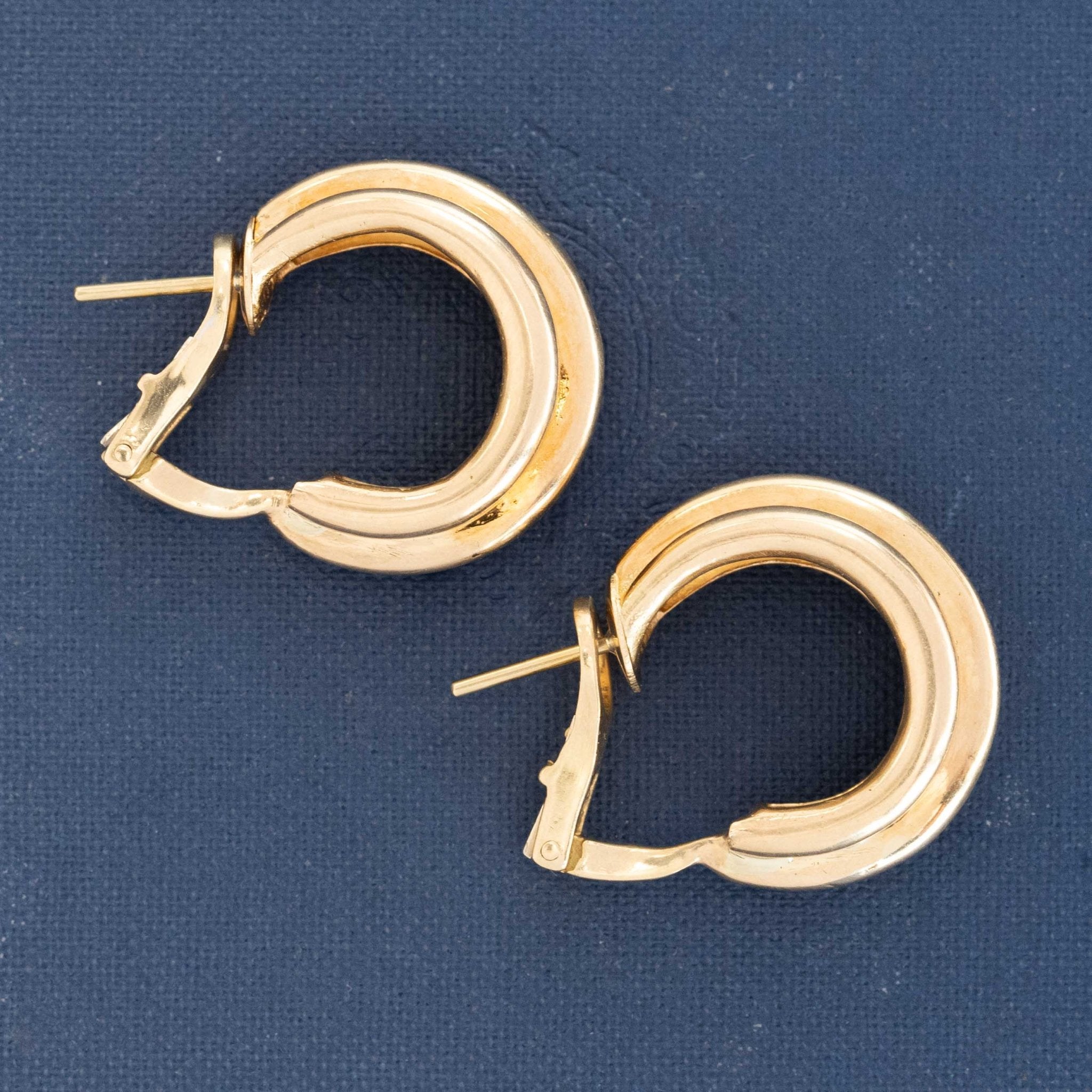 Gold Fashion Statement Hoop Earrings – 60mm Oversized Creoles – Vintage Style Bamboo