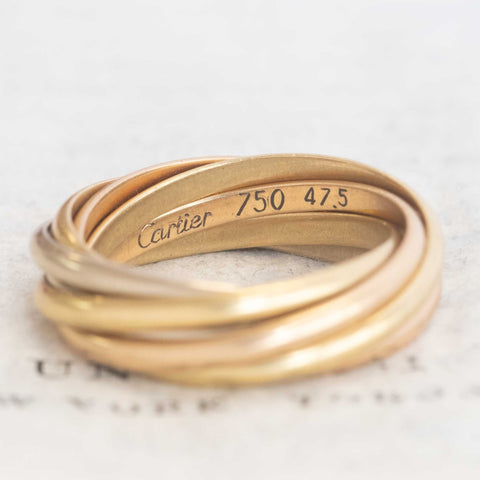 Vintage Triple Tone 7 Rolling Band, by Cartier