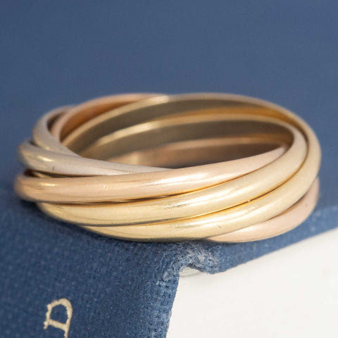 Vintage Triple Tone 7 Rolling Band, by Cartier