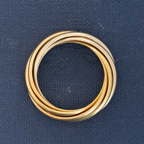 Vintage Triple Tone 7 Rolling Band, by Cartier
