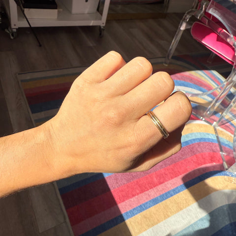 Vintage Triple Tone Wedding Band, by Cartier