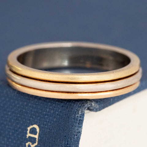 Vintage Triple Tone Wedding Band, by Cartier