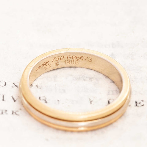 Vintage Triple Tone Wedding Band, by Cartier