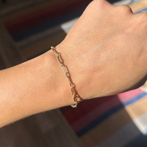 Vintage Trombone Link Chain Bracelet