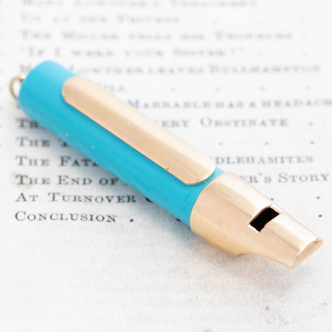 Vintage Turquoise Whistle Pendant