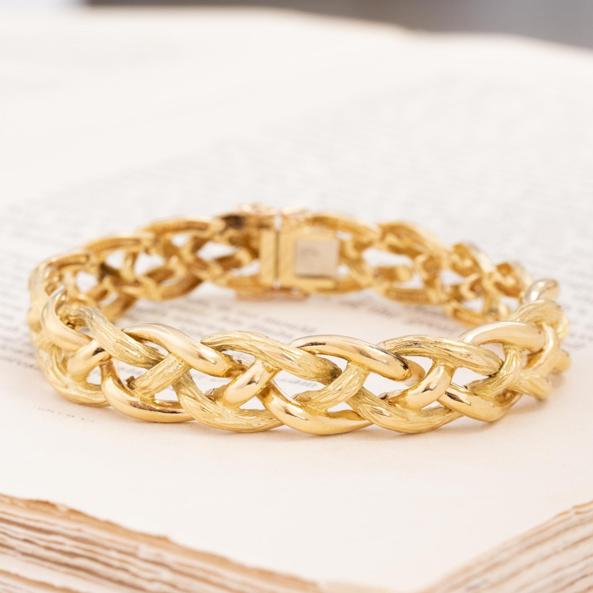 Vintage Twist Motif Gold Bracelet by Tiffany