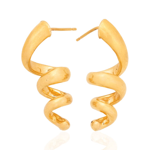 Vintage Twisted Gold Earrings