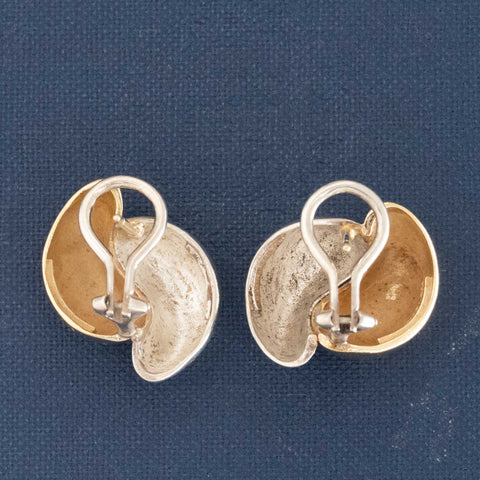 Vintage Two-Tone Bypass Earrings by Tiffany & Co.
